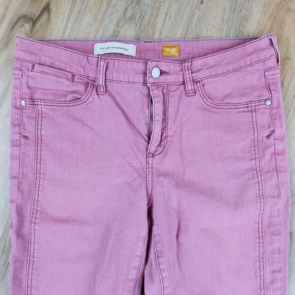 💛Anthropologie Pilcro & The Letterpress Salmon Stet Capri Jeans Size 10 - Picture 6 of 9